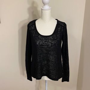 Black long sleeve top